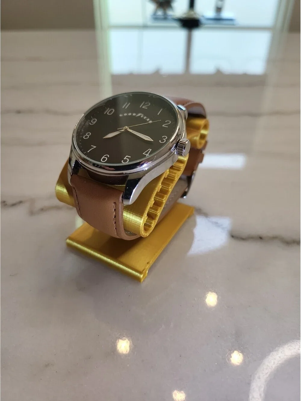 Men's Quartz Watch Working NewBattery Automobilia 41mm Good Year EUC